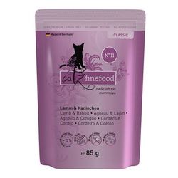 16x85g Lamb & Rabbit Pouches Catz Finefood Wet Cat Food
