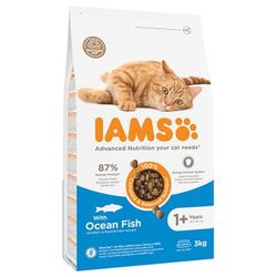 3kg Ocean Fish Adult Cat Advanced Nutrition IAMS Dry Cat Food