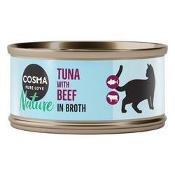 24x70g Tuna, Beef Cosma Nature Wet Cat Food