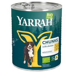 12x820g Chicken Chunks with Nettle & Tomato in Sauce Yarrah Organic Wet Dog Food