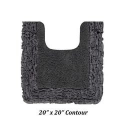 Shaggy Border Bath Rug Mat, 20" X 20" by Better Trends in Gray