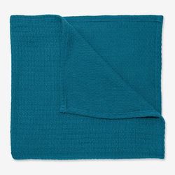 BH Studio Extra Large Cotton Blanket by BH Studio in Teal (Size FL/QUE)