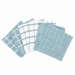 6Pk Terry Check Dish Cloth Dish Cloth by RITZ in Dew