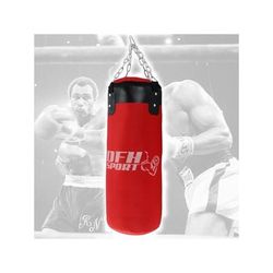 Trade Shop - Sacco Boxe Pieno Per Allenamento Pugilato Mma Kick Boxing Con Catene 80 Cm x 35