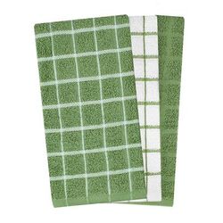 Terry Kitchen Towels, Set Of 3 by RITZ in Cactus
