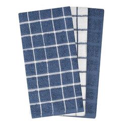 Terry Kitchen Towels, Set Of 3 by RITZ in Federal Blue