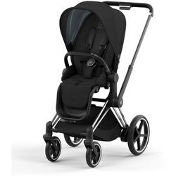 Cybex ePriam 2 Electronic Assist Stroller (One Box) - Chrome / Black / Deep Black