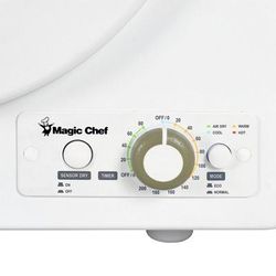 2.6-Cu. Ft. Compact Electric Dryer in White - Magic Chef MCSDRY1S