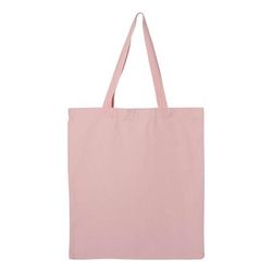 Q-Tees Q800 Promotional Tote Bag in Light Pink | Canvas Q0800