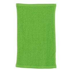 Q-Tees Q00T18 Budget Rally Towel in Lime | Cotton Terry Velour T18