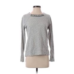 JCPenney Sweatshirt: Gray Tweed Tops - Women's Size Small