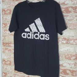 Adidas Tops | Large Adidas Logo Tshirt | Color: Black/White | Size: M