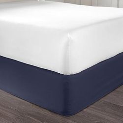 BH Studio Microfiber Bedskirt by BH Studio in Navy (Size QUEEN)