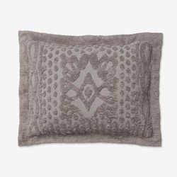 Georgia Chenille Shams by BrylaneHome in Gray (Size STAND) Pillow