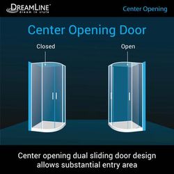 Dreamline DreamLine Prime 38 inch D x 38 inch W x 74 3/4 inch H Semi-Frameless Sliding Frosted Shower Enclosure in Oil Rubbed Bronze, Biscuit Shower Base Kit DL-6703-22-06FR