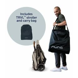 Nuna TRVL Self-Folding Compact Stroller - Camel