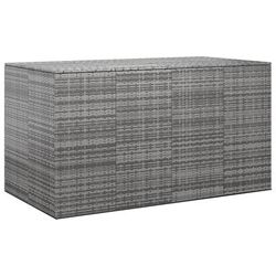 vidaXL Contenitore da Giardino in Rattan PE 194x100x103 cm Grigio