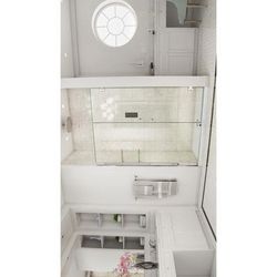 Dreamline DreamLine Unidoor 59 - 60 inch W x 72 inch H Frameless Hinged Shower Door with Shelves in Chrome SHDR-20597210S-01