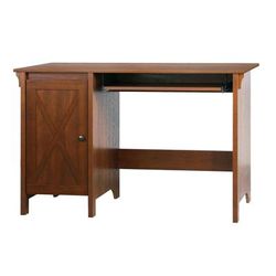 Hawksbury 47" Writing Desk Writing Desk by Brylane Home in Cherry