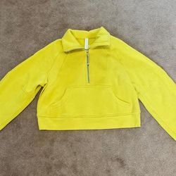 Lululemon Athletica Tops | Lululemon Soleil Scuba Oversized Funnel Neck | Color: Yellow | Size: Xs/S