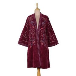 Mulberry Kashmiri Garden,'Embroidered Cotton Velvet Jacket from India'