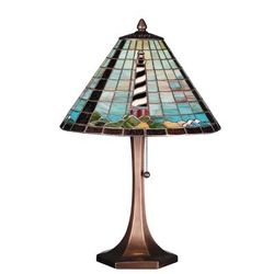 "21"H The Lighthouse on Cape Hatteras Table Lamp - Meyda Lighting 69409"