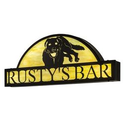 "30"W Personalized Rusty's Bar LED Sign - Meyda Lighting 174058"