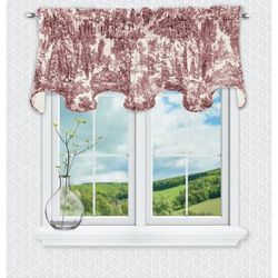 Victoria Park Lined Scallop Valance by Victoria Park in Red