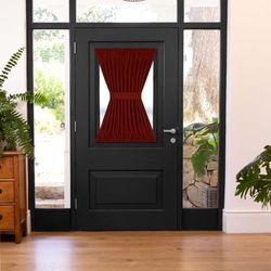 Wide Width Darcy Rod Pocket Door Panel With Tieback by Achim Home Décor in Marsala (Size 25" W 40" L)