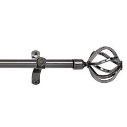 Metallo Decorative Rod And Finial Carrera by Achim Home Décor in Brushed Nickel (Size 66-120)