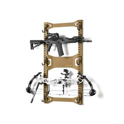 Savior Equipment Horizontal Wall Rack w/10 Hooks RAL 8000 Tan 43.5in H x 22.3in W x 0.75in D RK-ARC5FG-WM-TN