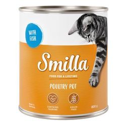 6x800g Tender Poultry with Fish Smilla Wet Cat Food