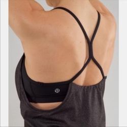 Lululemon Athletica Tops | Lululemon Let It Loose Top | Color: Black/Gray | Size: 4