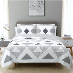 Mason Quilt Set Quilts by Estate Collection in Gray (Size TWIN)