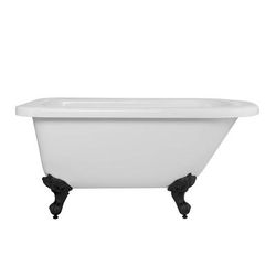 Randolph Morris Savanna 54 Inch Acrylic Classic Clawfoot Tub - Rim Faucet Drillings - Ball & Claw Feet RMA54RT7WIMB