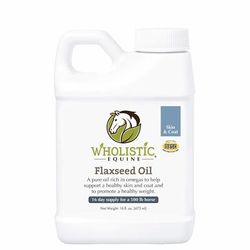 Equine Flaxseed Oil Skin & Coat Omega 3 Support Horse Supplement, 16 fl. oz., 16 OZ