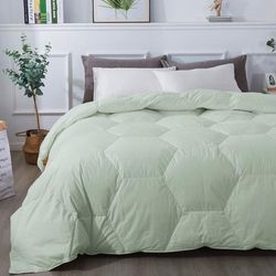 Honeycomb Stitch Down Alternative Comforter by St. James Home in Dewkist (Size FL/QUE)
