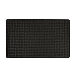Woven Embossed Faux Leather Anti Fatigue Mat by Achim Home Décor in Black (Size 20 X 39)