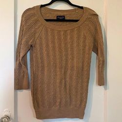 American Eagle Outfitters Sweaters | American Eagle Knitted Light Brown Sweater | Color: Brown/Tan | Size: M