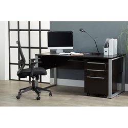 Espresso Desk With Laminate Top And Metal Base - Unique Furniture 44024000145