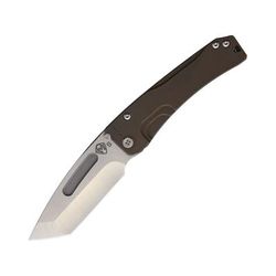Medford Slim Midi Framelock Folding Knife 3.63" satin finish S35VN stainless tanto blade Bronze anodized titanium handle MK201STT-36A1-TSCS-Q4