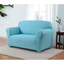 Kathy Ireland Ingenue Love Seat Cover by Kathy Ireland in Aqua (Size LOVESEAT)