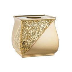 Sinatra Tissue Box by POPULAR BATH in Champagne Gold