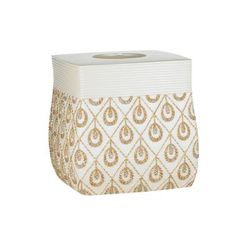 Seraphina Tissue Box by POPULAR BATH in Beige Gold