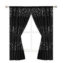 Sinatra Window Curtain by POPULAR BATH in Black
