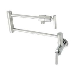 Kingston Brass KS4101CML Manhattan Wall Mount Pot Filler, Polished Chrome - Kingston Brass KS4101CML