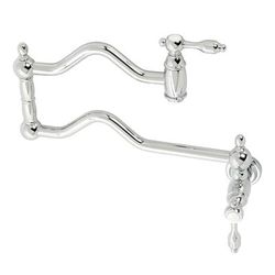 Kingston Brass KS2101TAL Tudor Wall Mount Pot Filler, Polished Chrome - Kingston Brass KS2101TAL