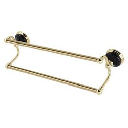 Kingston Brass BA9113PB Water Onyx 24 in. Dual Towel Bar, Polished Brass - Kingston Brass BA9113PB