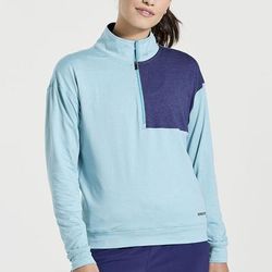 Saucony Sunday 1/4 Zip Women's Running Apparel Rainfall Heather