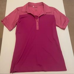 Adidas Tops | Adidas Ladies Golf Shirt Size Small | Color: Pink | Size: S